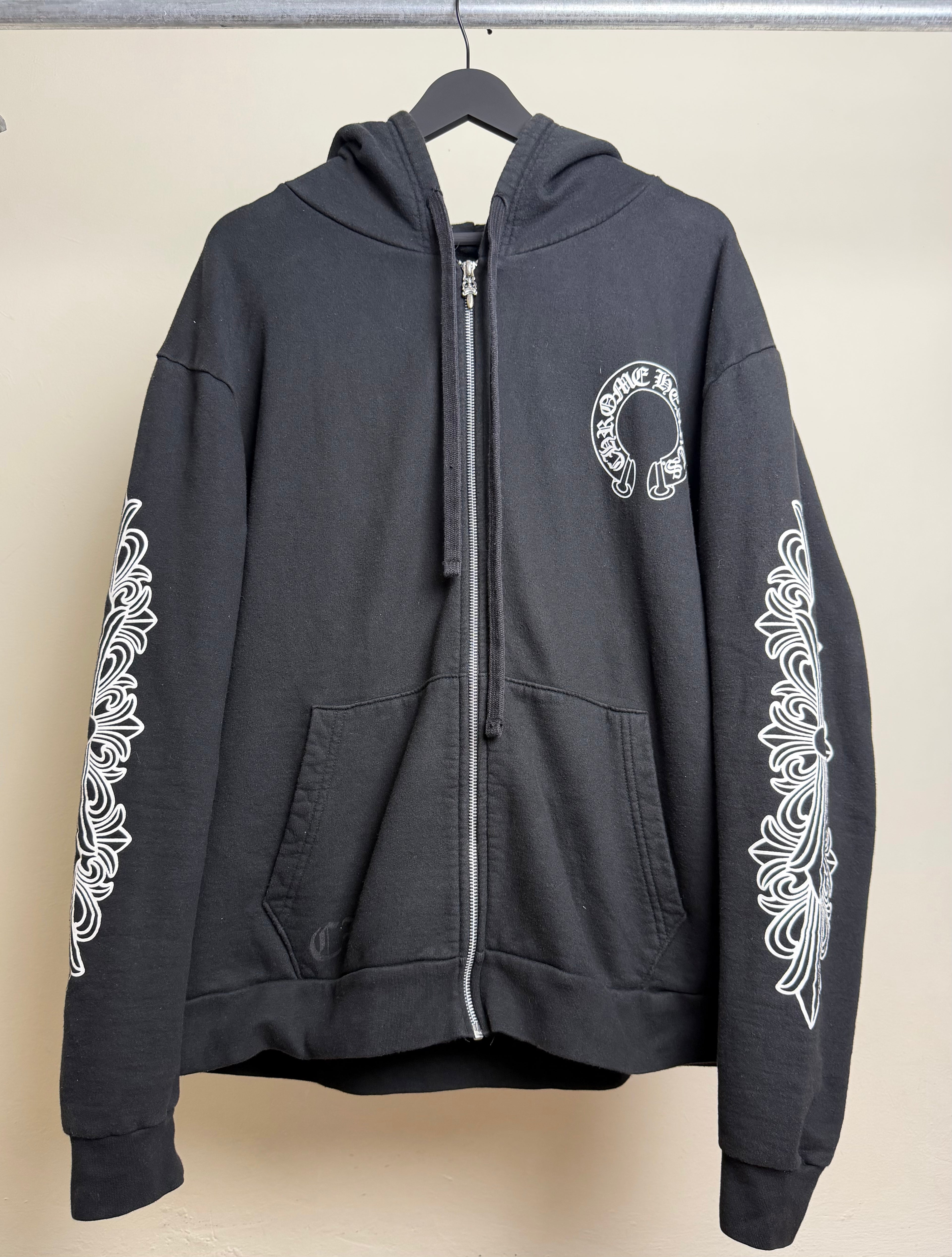 Chrome Hearts Horse Shoe Logo Floral Hoodie
